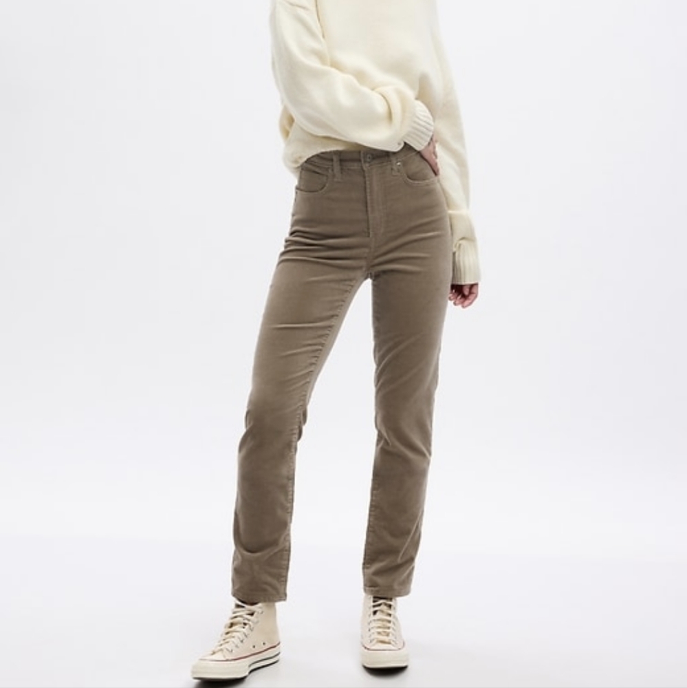 Gap High Rise Vintage Velvet Pants